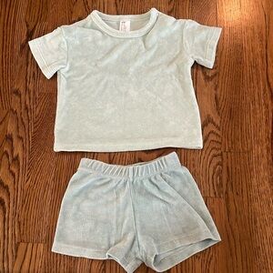 H&M toddler terry cloth set | size 9-12m